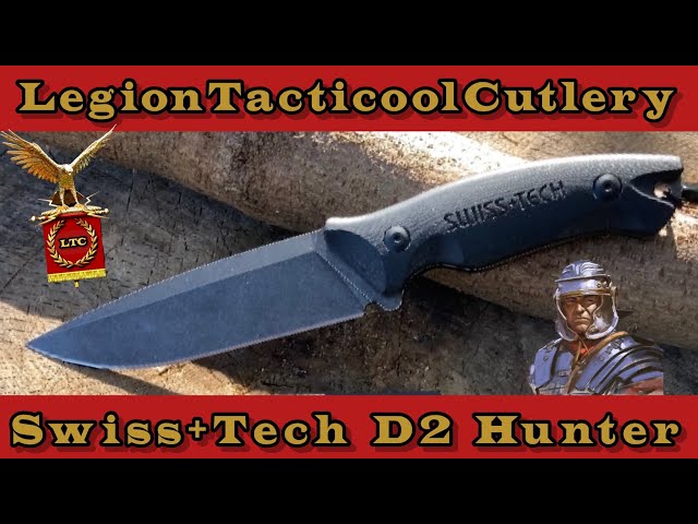 Swiss+Tech Hunter in D2 steel #edc #hiking #huntingknife #bushcraft #hunting  #knifereview #knives
