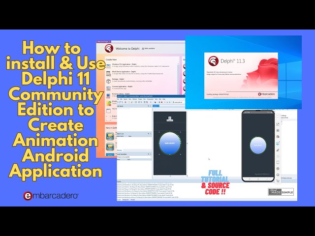 How to install Delphi 11.3 (Alexandira) CE Incl. Eclipse Temurin JDK 11 and Android SDK tools.