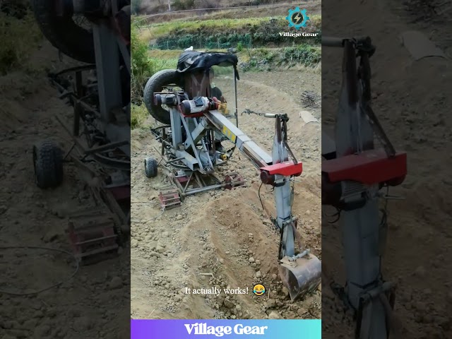 This Homemade Excavator is WILD! #diy #engineering #crazy