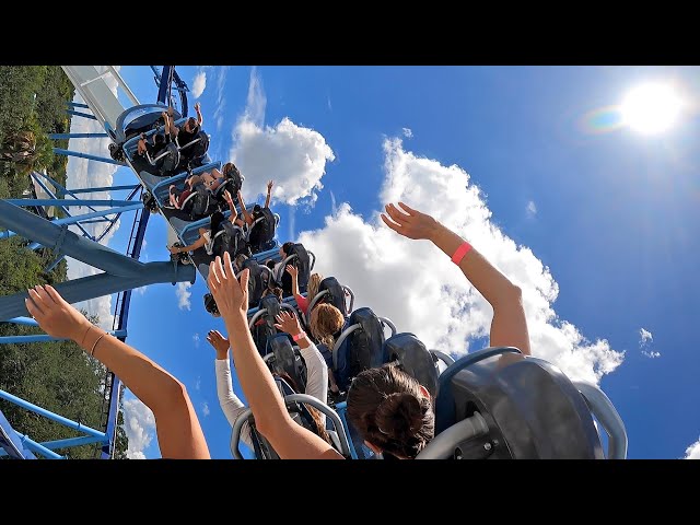 Riding Orlando's NEWEST Roller Coaster! Penguin Trek Full POVs at Seaworld, Merch & Food Location!