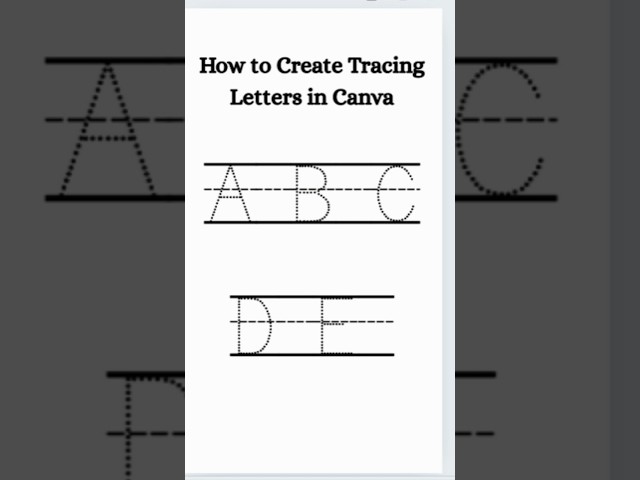 Create tracing letters in Canva / Canva tutorial / tracing worksheets
