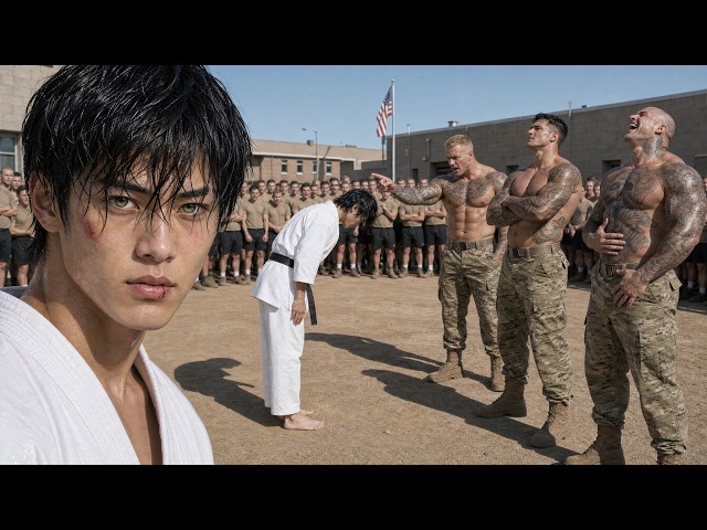 Three US Army Bullies vs. One Silent Japanese Karate Boy | KENJI SATO