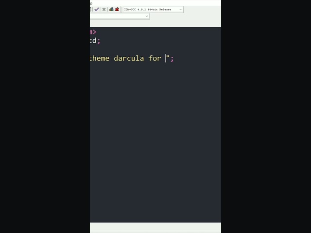 Change Dark Theme Dev-C++ #shorts #code