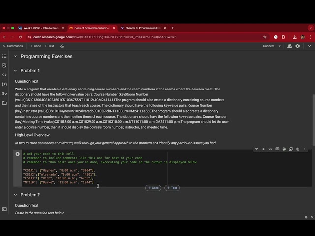 Coding Set 9 - Screen Recording