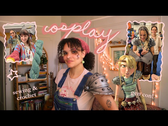 cosplay sewing & crochet 🧵🧚🏼 gen con project vlog