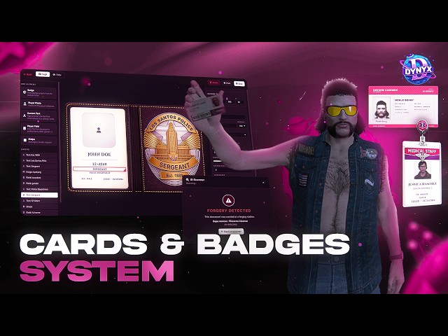 3D Custom IDs, Badges & Fake Cards on FiveM | Cards & Badges Creator