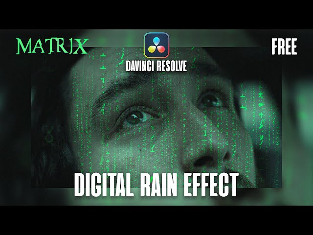 Matrix Digital Rain Effect in DaVinci Resolve | Free