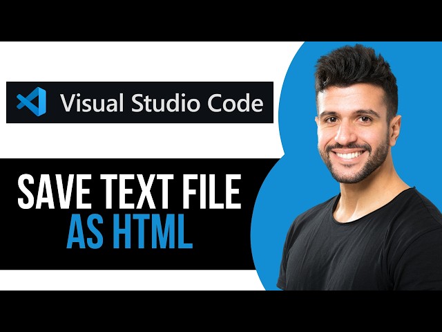 How to Save Text as HTML File in Visual Studio Code