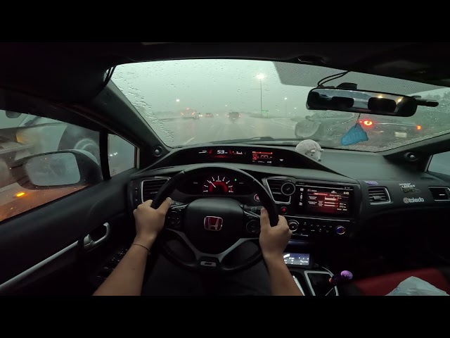 RAINING DRIVE TO WORK | POV | 9TH GEN SI
