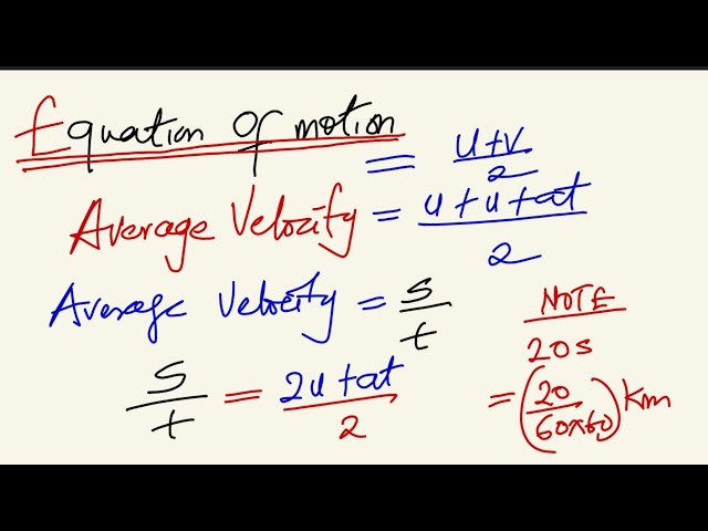 Equations of Motion | Physics Tutorial               Part1