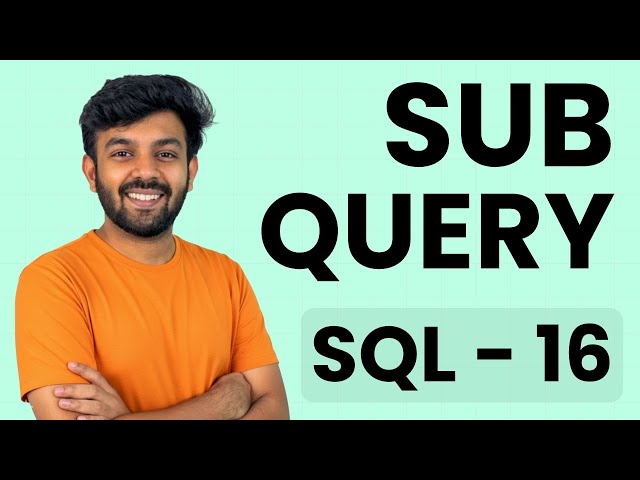 SUB QUERIES  |  SQL Mastery Ep - 16  |  code io - Tamil