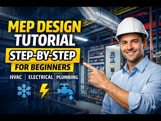 MEP Design Tutorial | Step-by-Step Guide for Beginners (HVAC, Electrical & Plumbing)