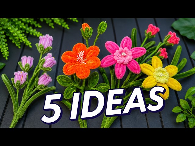 5 Easy Pipe Cleaner Craft Ideas You’ll Want to Try 🌼 Beautiful Flowers from Pipe Cleaners