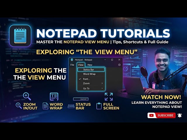 Notepad View Menu Tutorial for Beginners | Complete Guide