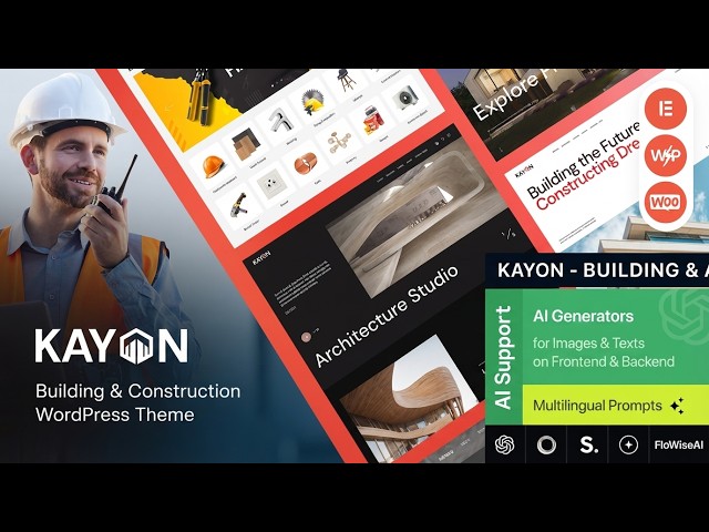 Kayon WordPress Theme: Construction Industry Template for Architecture and Building Professionals