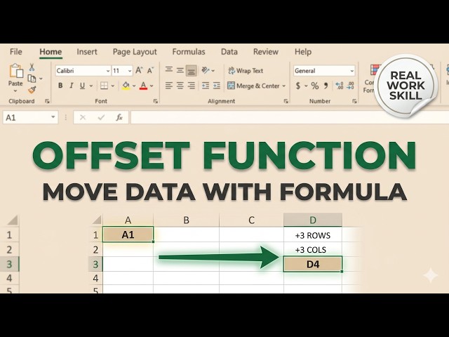 OFFSET FUNCTION MOVE DATA WITH FORMULA