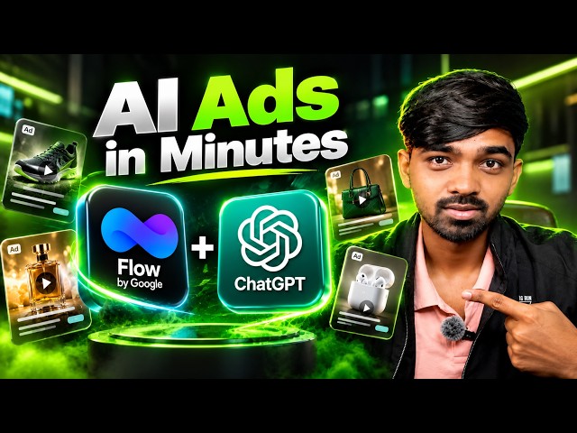 How to Create AI Ads with Google Flow | Professional Ads for FREE! (3-Prompt Method)
