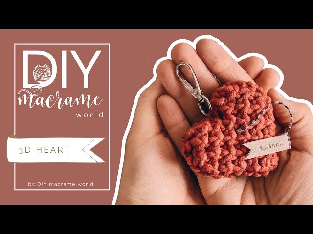 DIY 3D Macrame heart in hand by DIY MACRAME WORLD