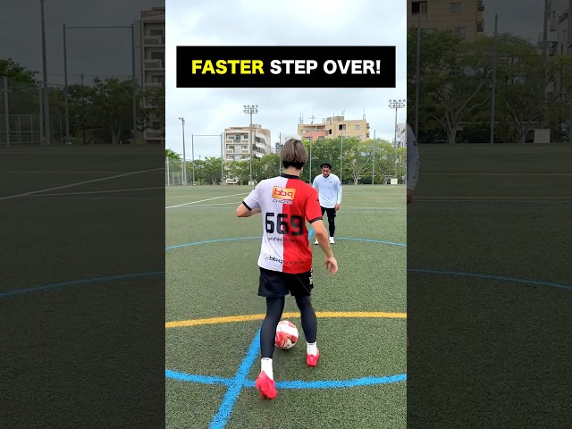 Improve your STEP OVER speed👍🔥#football #soccer #footballskills #soccerskills