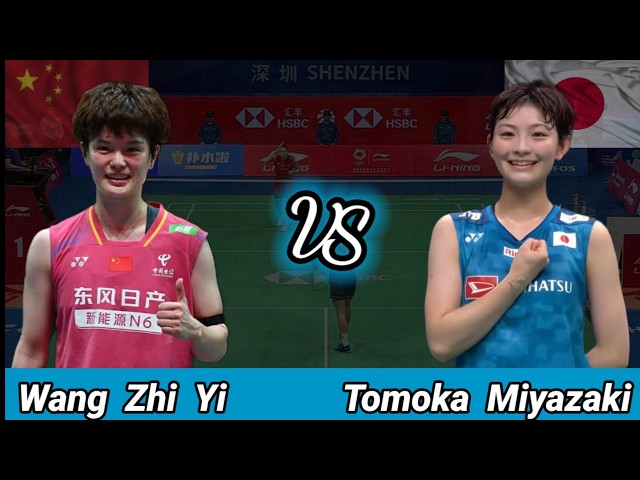 Very Strong 🔥 Wang Zhi Yi (CHN) vs (JPN) Tomoka Miyazaki Badminton Womens Singles