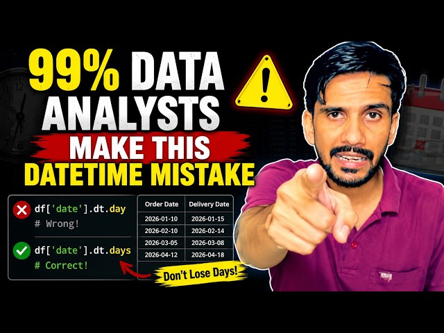 99% Data Analysts Make This DateTime Mistake in Pandas