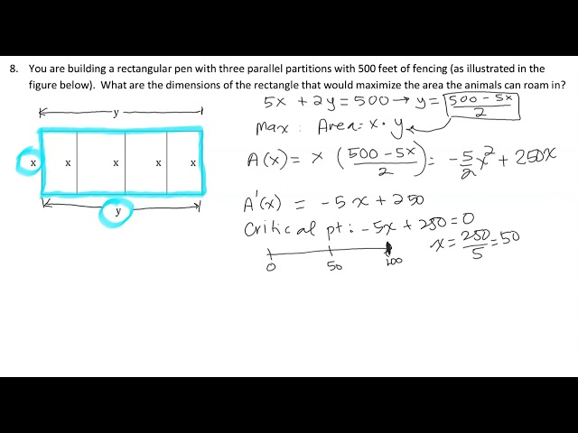 Exam 3 Review #8 Optimization