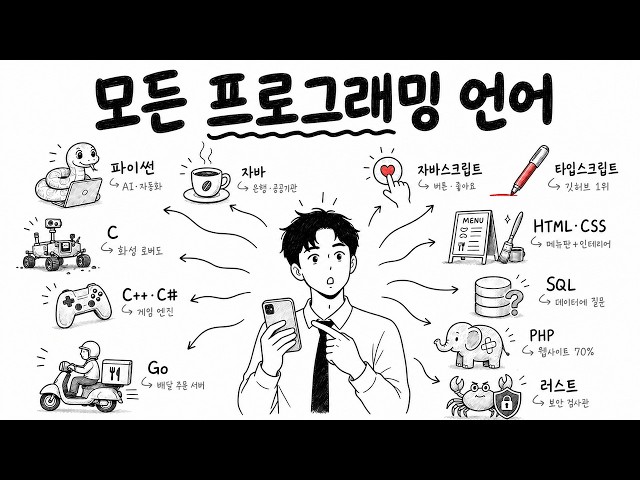 모든 프로그래밍 언어 이 지도 한장으로 12분만에 끝내드립니다 | 바이브코딩 잘 하려면 꼭 짚고 넘어가세요