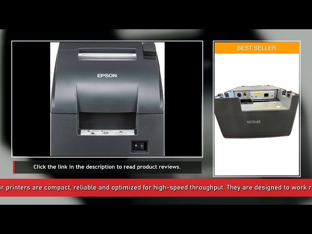 Epson TM-U220B Dot Matrix Compact POS Impact Receipt and Kitchen Label Printer - DK Port and Ethern