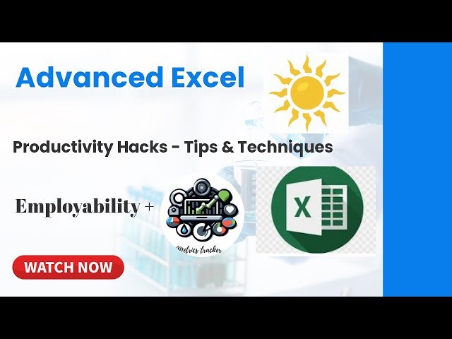 Excel Productivity Hacks | Tips & Techniques to Boost Your Efficiency