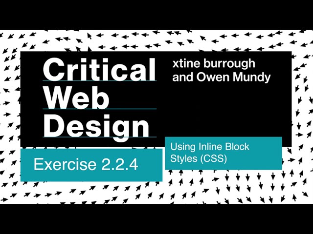 2.2.4 Using Inline Block Styles