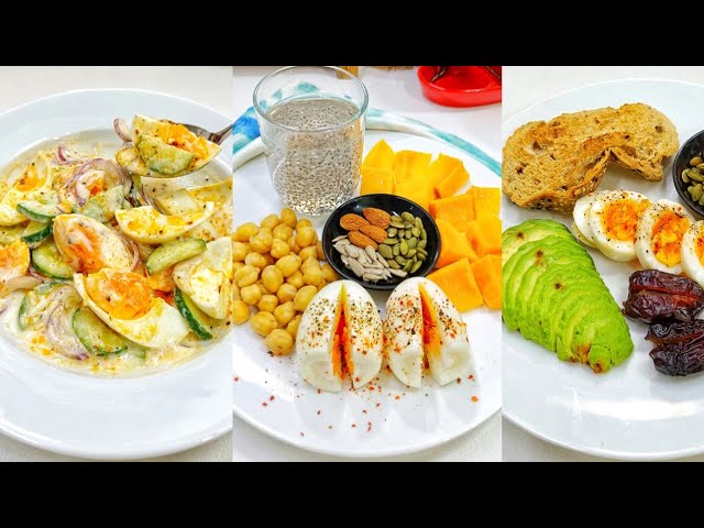 12 Different healthy & high protein simple breakfast ideas.