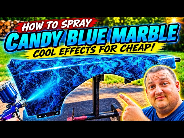 CANDY BLUE MARBLE PAINT JOB - YOU WON'T BELIEVE IT'S RUSTOLEUM!