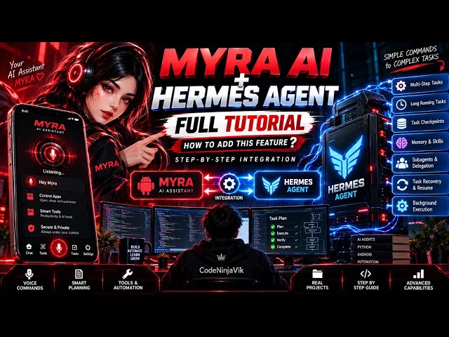 MYRA AI + Hermes Agent Integration 🔥 Full Tutorial | Long Tasks, Memory, Tools & Automation
