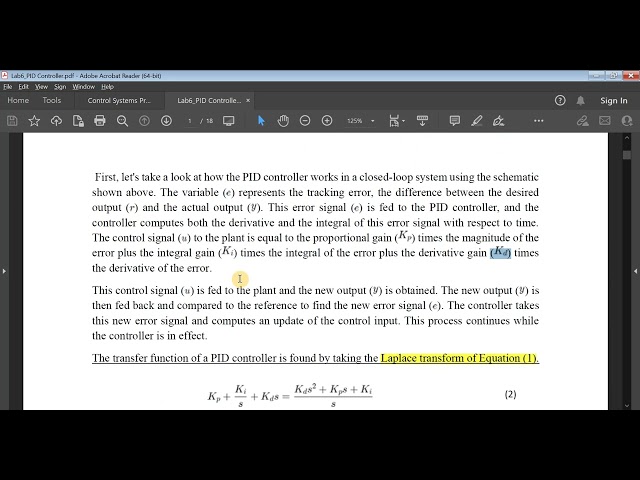 Lecture 12: Lab06: PID Controller Design.