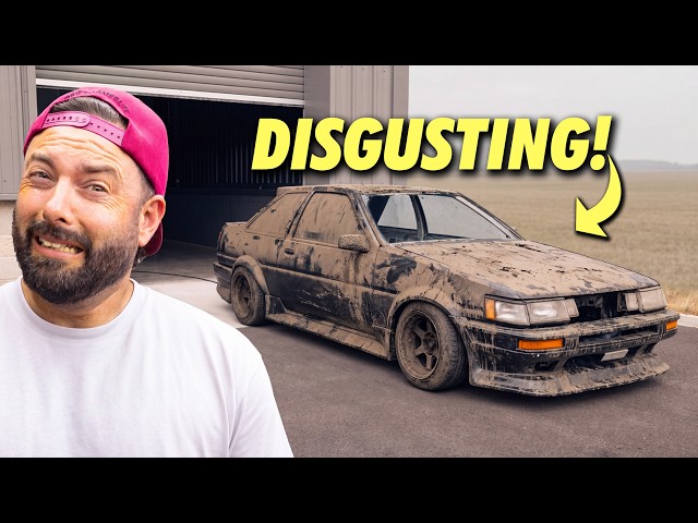 Our barn-find AE86 gets FIRST WASH IN 10 YEARS!