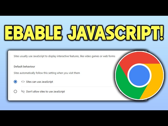 How to enable javascript in google chrome (fix javascript errors)