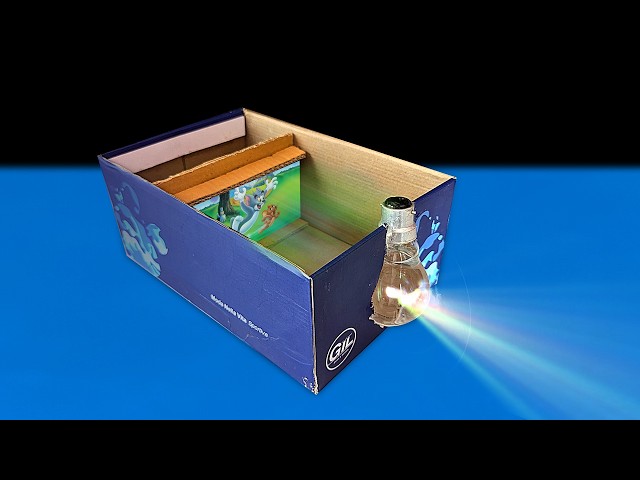 How to Make a Projector with a Light Bulb and Shoe Box | Easy Science Project