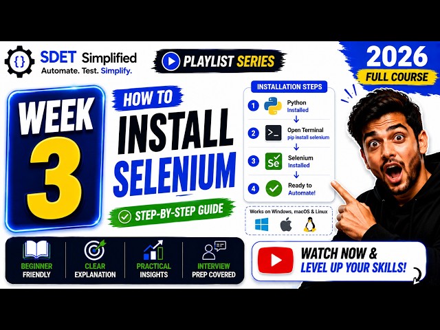 How to Install Selenium with Python | Selenium Setup Tutorial 2026 | Beginner to Advanced