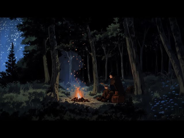 Campfire in the Woods - Relaxing 90s RPG Fantasy Ambience & Music