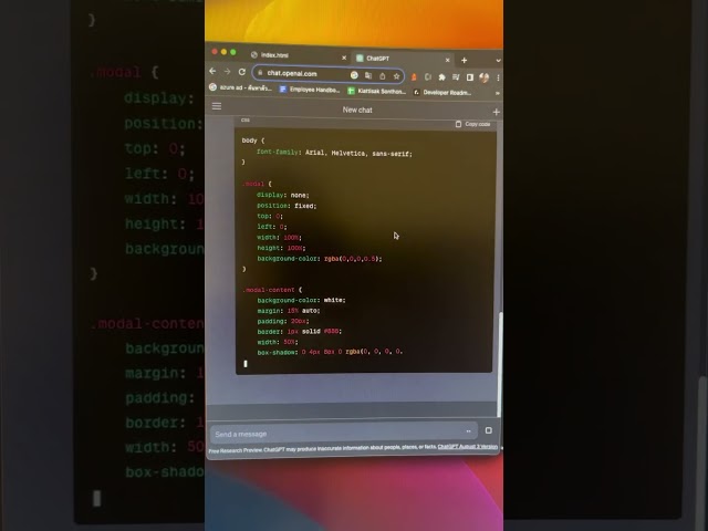 Chat GPT + HTML + CSS + JS  #html #css #javascript #chatgpt