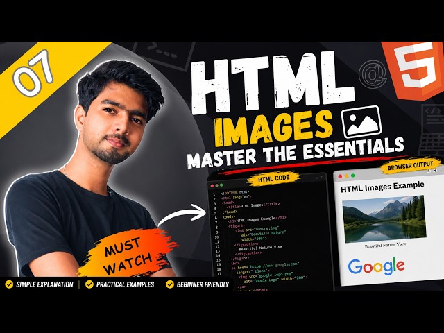 HTML Images Tutorial | img Tag, src, alt, Width, Height, Figure & Figcaption | Codixo #7