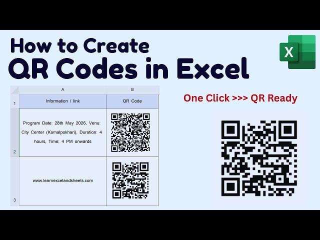 Create QR Code Images Using Microsoft Excel