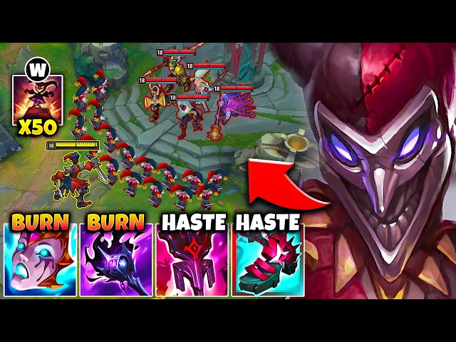 Shaco but I place so many boxes the enemies can't leave their base (THIS IS HILARIOUS)