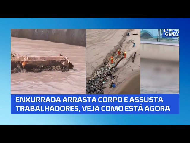 Graphic scene: body is swept away by the current, causing tension #BalançoGeralAL