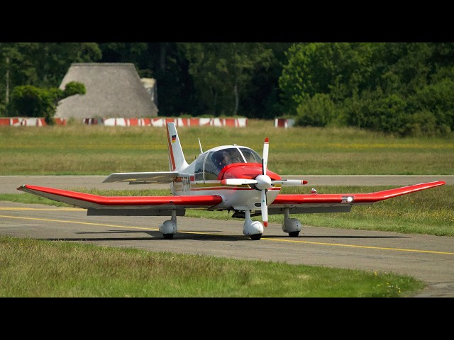 Small Airplanes Taking off and Landing | General Aviation Plane Spotting At Teuge Airport