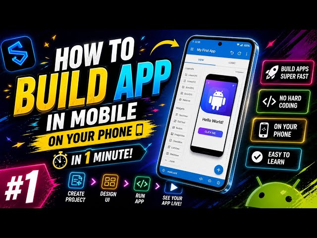 HOW TO BUILD AN ANDROID APP ON YOUR PHONE | SKETCHWARE TUTORIAL 🛠️✅
