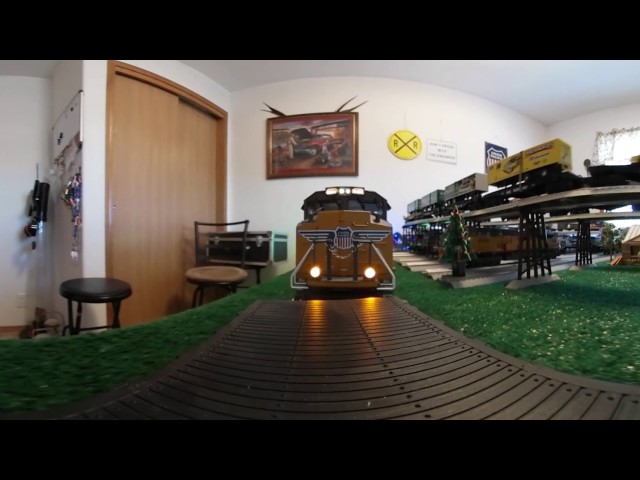 360 Degree Cab Ride on my O Scale Model Railroad