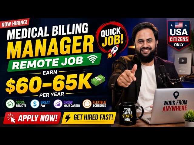 $65K Remote/Work-From-Home Medical Billing Job? | Medical Billing Manager Hiring Now | USA Only