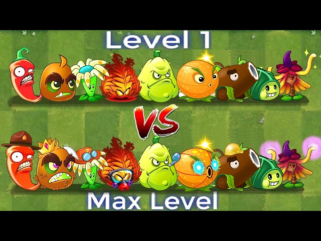 All OLD Plants LEVEL 1 vs LEVEL 5 vs MAX LEVEL - Who Will Win? - Pvz 2 Plant vs Plant