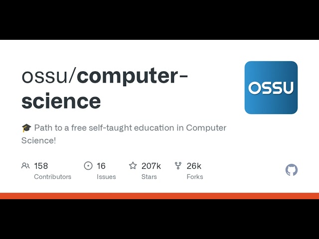 GitHub - ossu/computer-science: 🎓 Path to a free self-taught education in Computer Science!